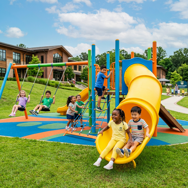 Children playing on the playground